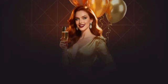 Wanted Win hostess with a glass of champagne for regular bonus promotions